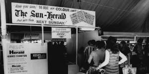 The SMH Paint-In tent at the Royal Easter show. April 24,1973.