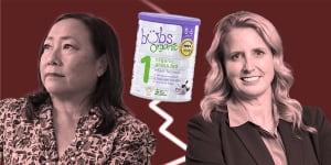 A very public spat between Bubs founder Kristy Carr (right) and the company she founded will be heard in the Federal Court. The board is led by Katrin Rathie (left).