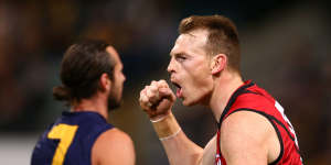 Brendon Goddard during the latter stages of his Essendon career.