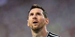 Lionel Messi #10 of Argentina looks on during the FIFA World Cup 2026 Round of 32 match between Argentina and Cabo Verde at Miami Stadium on July 03,2026 in Miami Gardens,Florida.