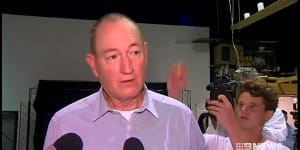 Maligned Queensland senator Fraser Anning has lashed out at a young protester.