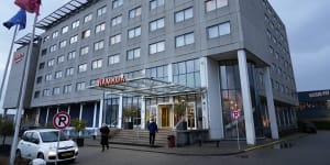 The Badhoevedorp hotel near Schiphol Airport,Netherlands,where Dutch authorities isolated 61 people who tested positive for COVID-19 on two arriving flights originating from South Africa last weekend.