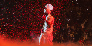 Diljit Dosanjh at the Rod Laver Arena:the singer and actor has had an incredible year.