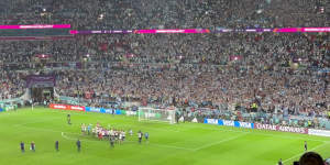 Argentine fans singing at the 2022 FIFA World Cup