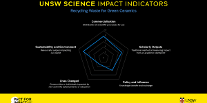 An example of a new matrix used by UNSW as part of a new program to quantify science’s impact and attract business investment in research.