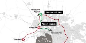 The Andrews government’s planned Suburban Rail Loop.