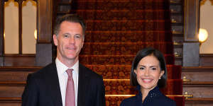 NSW Premier Chris Minns and Deputy Premier and Education Minister Prue Car after being sworn in.