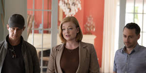 Sarah Snook (centre) as Shiv Roy in Succession.