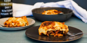 Lasagne with slow-cooked sausage ragu.