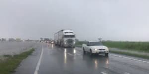 Flooding cuts Bruce Highway at several points in north Queensland