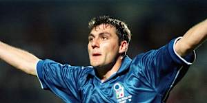 Christian Vieri in his prime for the Italian national team.
