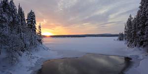 The sun rises only briefly during winter in northern Finland.