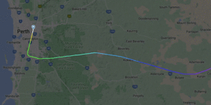 Qantas Flight 933 made the emergency call several hundred kilometres east of Perth.