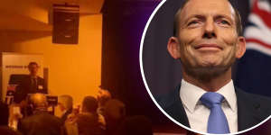 Composite - Fundraiser dinner held at Mosman club. For SHD 21 February 2021 - with Tony Abbott