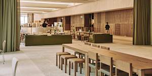 The Fold is located within a larger community space called The Landing.