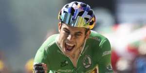 Belgian cyclist Wout van Aert in the Tour de France.