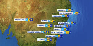 National weather forecast for Wednesday November 20