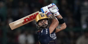 Indian superstar Virat Kohli in action in the IPL.