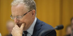 RBA governor Philip Lowe during a hearing at Parliament House in Canberra. 