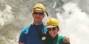 Americans Matt and Lauren Urey were on a honeymoon cruise,and visited the island as a day trip.