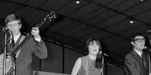 The Seekers performing at the Sidney Myer Music Bowl as part of Music for The People concerts,1967.