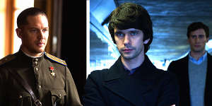 From left:unlike the film version of Child 44 (starring Tom Hardy),Tom Rob Smith had full script control of London Spy (starring Ben Whishaw and Edward Holcroft).