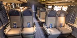 Travelling business class is roomy and good value.