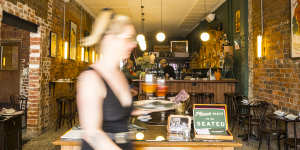 The interior at Maggie’s Snacks and Liquor in Brunswick.