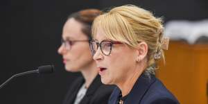 Transurban’s general manager of WestConnex,Denise Kelly,faces a grilling at the inquiry on Tuesday.