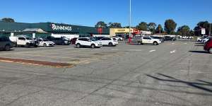 The Bunnings car park where the teenager was fatally shot. 