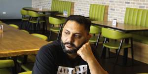 Ravinder Singh who owns various restaurants is having to close some of his restaurants due to Covid,staff shortages and lack of customers. Pictured at his two restaurants in Penrith Sehaj Indain food and sweets and SQ Grill Bar. 