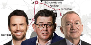 Tom Considine,Daniel Andrews,James MacKenzie,who helped come up with the state’s Suburban Rail Loop.