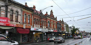 Glenferrie Road on a rainy Wednesday this week.