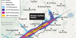 Flight paths for Sydney’s new airport reveal the suburbs facing highest noise levels