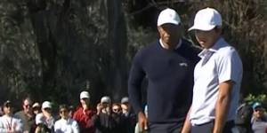 Tiger teams up with son in return