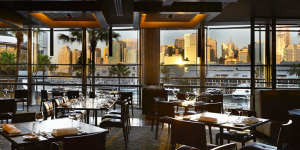 Comfortable and flattering:The dining room at BLACK by Ezard.