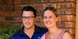 First home buyers Sam Moorby and Cassie McGilvray are looking to buy their first home this year. Photo Elesa Kurtz