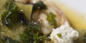 Go-to dish:Fazzoletti pasta with prawns,fried nettles,ricotta and lemon.