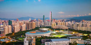 The Shenzhen special economic zone in southern China.