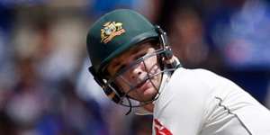 Pete Handscomb in India during the 2017 Test series.