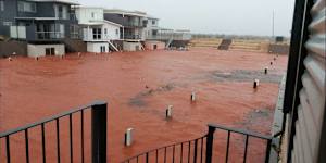Parts of Exmouth flooded by Tropical Cyclone Narelle.