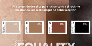 Spain’s skin-tone stamps - with the lightest ones being the most valuable.