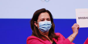 Annastacia Palaszczuk after Brisbane was named host of the 2032 Olympics.