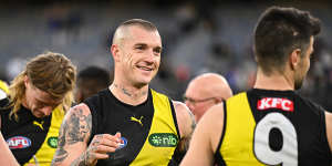 Dustin Martin was fined for an indiscretion against West Coast,but some commentators had expected him to be suspended.