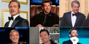 Will Ben Affleck (bottom right) join the ranks of the ‘celebrities who age well’ club? (Clockwise from top left) Brad Pitt,Patrick Dempsey,Hugh Grant,George Clooney,Hugh Jackman.