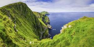 The steep cliffs and seabird colonies of Hirta.