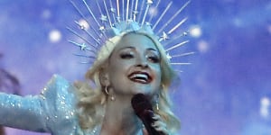 Kate Miller-Heidke performs the song Zero Gravity during the 2019 Eurovision Song Contest grand final in Tel Aviv,Israel in 2019.