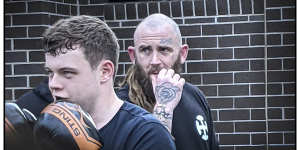 Jarrad ‘Jaz’ Searby at fight training at Racism HQ.