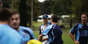 Laurie Daley in 2014,during his time in charge of the Blues.