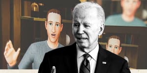 Joe Biden and Mark Zuckerberg’s avatar. Uncle Sam is coming to Silicon Valley.